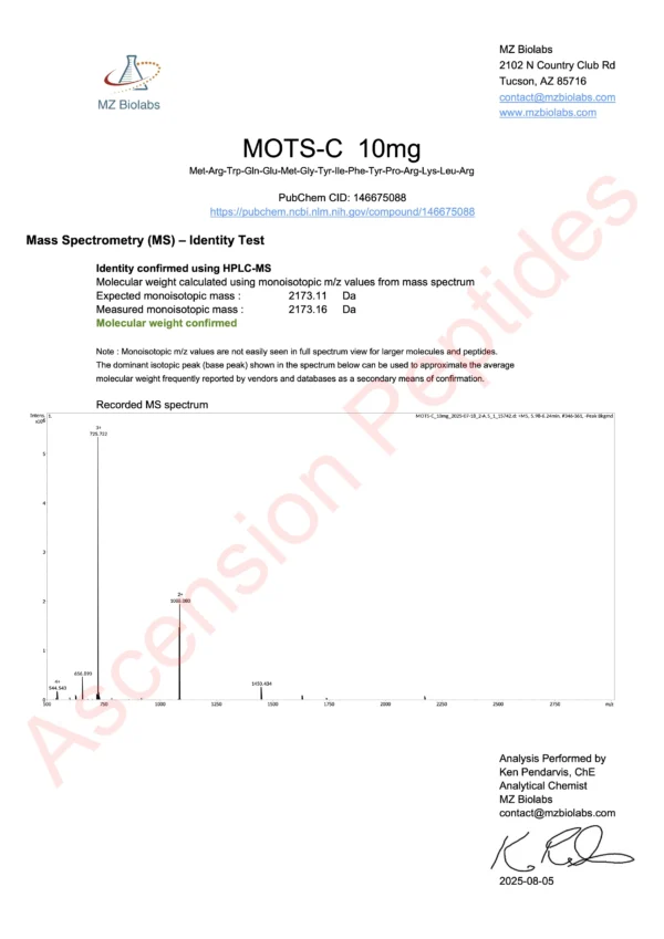 MOTS-C (10MG) - Image 3