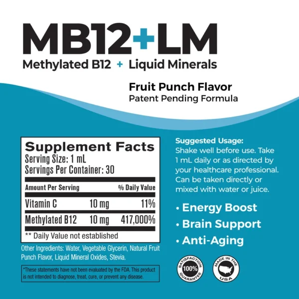 Methylated B12 30mg + Liquid Minerals - Image 2